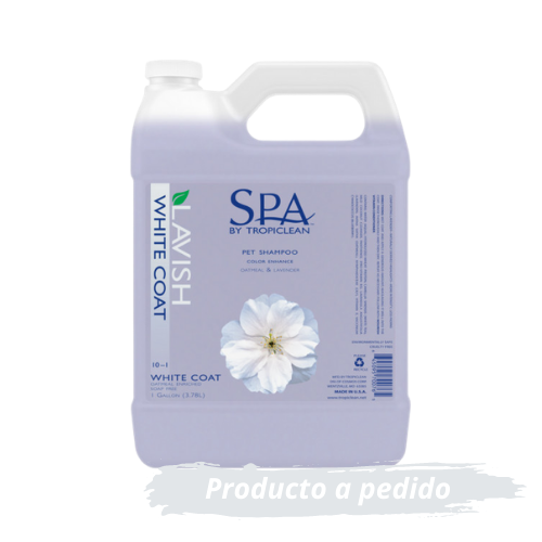 SPA by TropiClean Lavish White Coat Shampoo for Pets gal